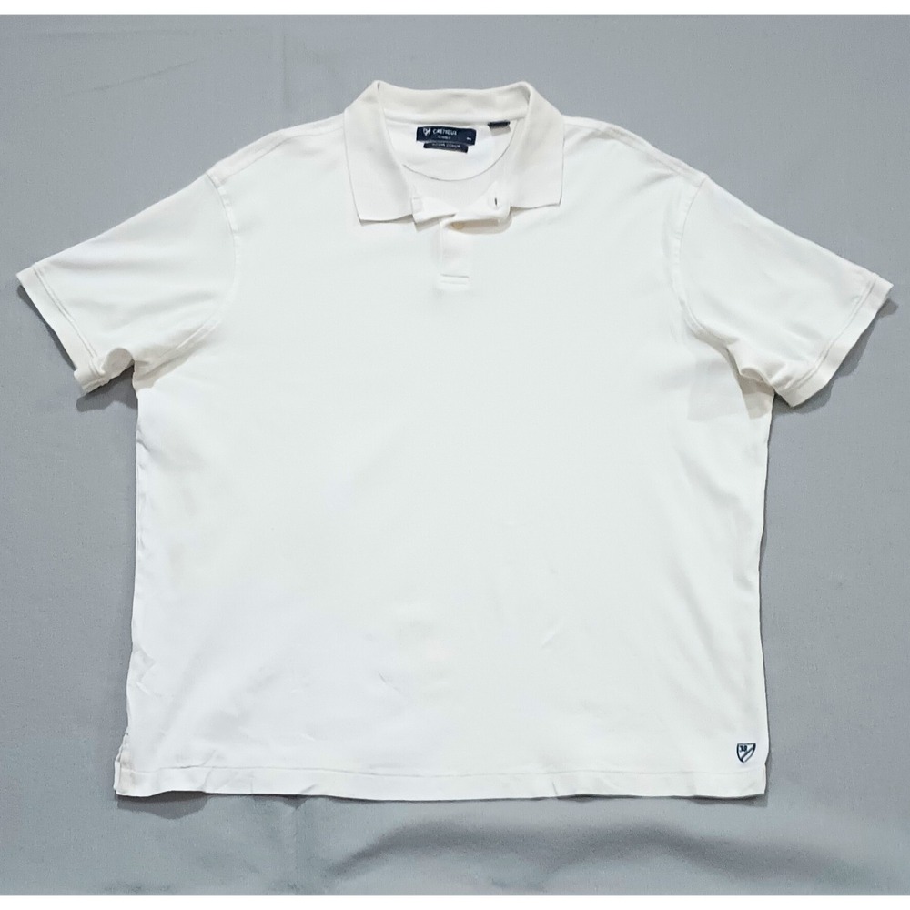 Cremieux Classics Men's Supima Cotton Solid White Short Sleeve Polo XL Regular